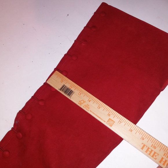 Just Fab Over the Knee Boots Womens Size 10 Solid Red Button Detail Platform Sid - Picture 14 of 16